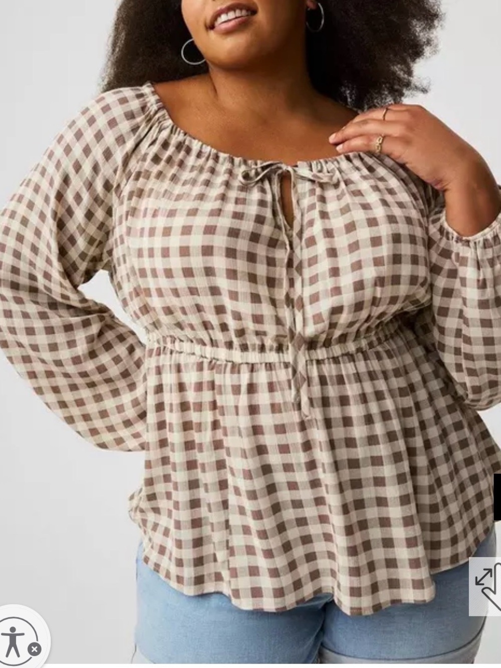 NWT Torrid Babydoll Tie Front Top Size 3x (22-24)